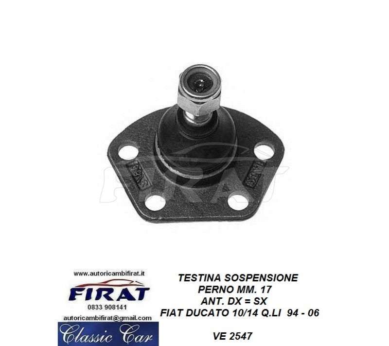 TESTINA SOSPENSIONE FIAT DUCATO 10/14 Q.LI 94 - 06 (2547)